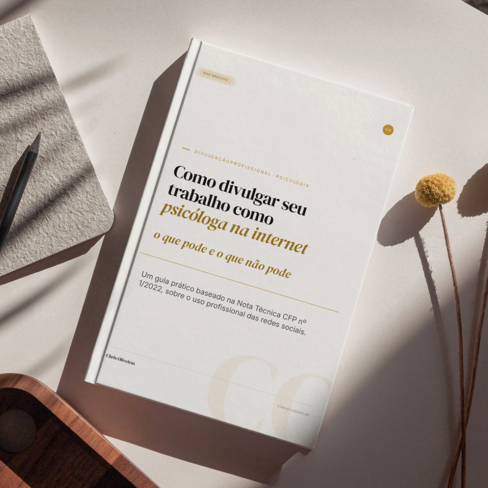 Capa do guia: Como divulgar seu trabalho como psicóloga na internet
