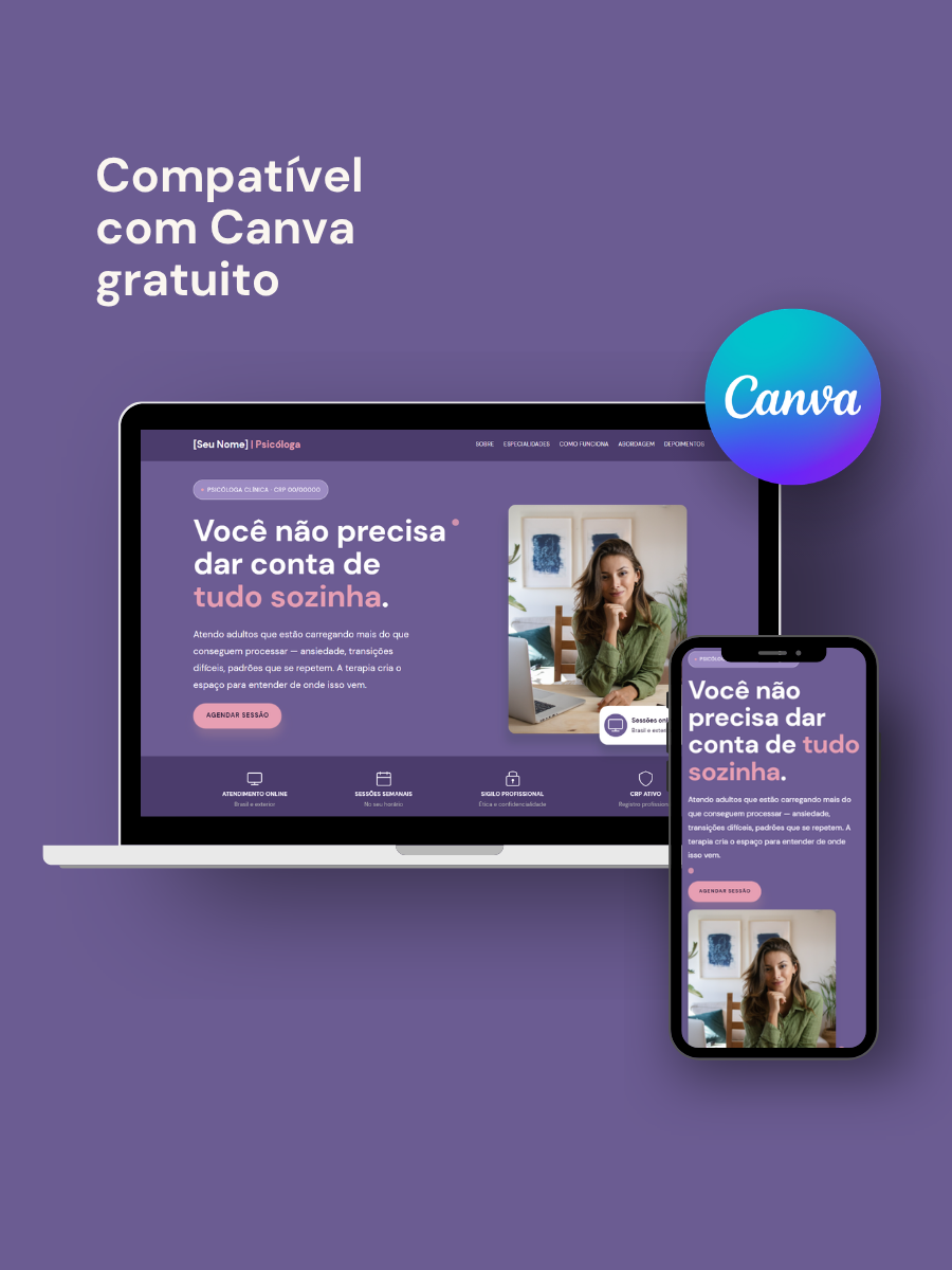 Template Lavanda — compatível com Canva