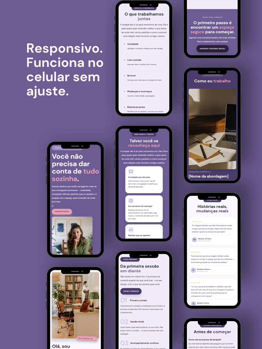 Template Lavanda — responsivo mobile