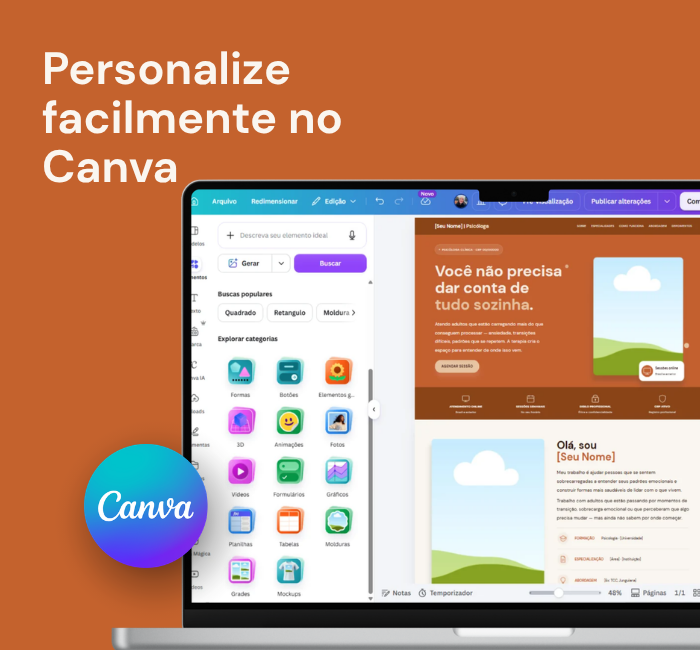 Personalize facilmente no Canva