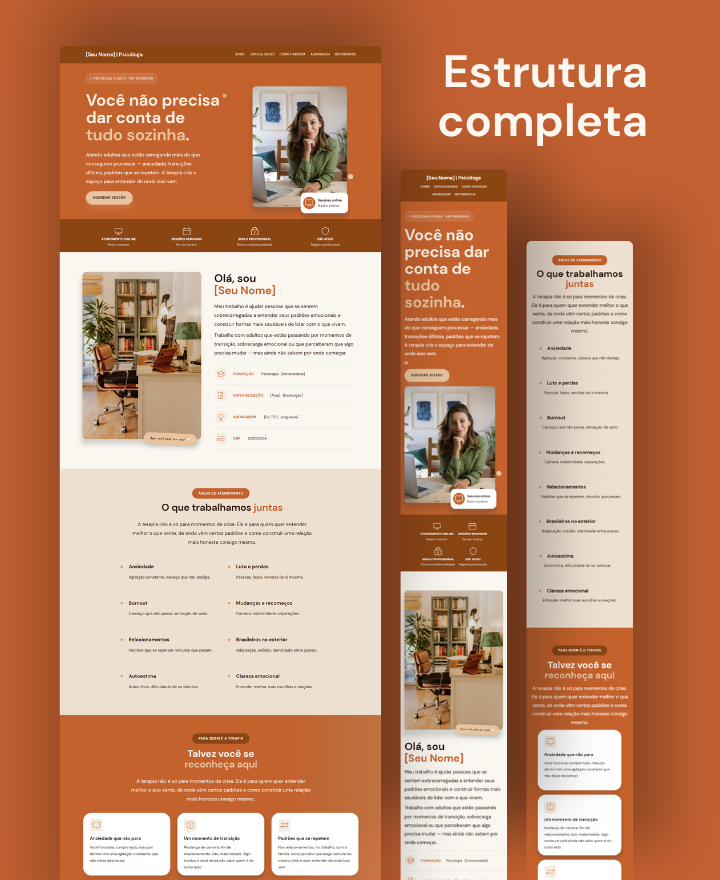 Template site psicóloga — estrutura completa