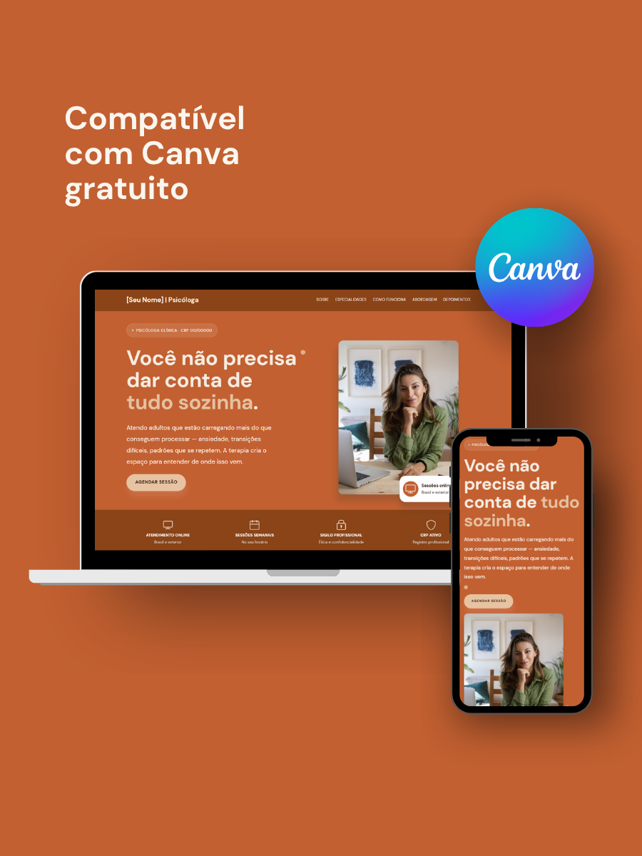 Template Terracota — compatível com Canva