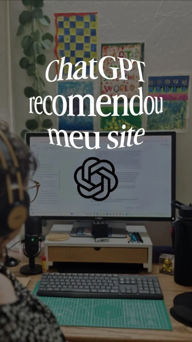 o ChatGPT recomendou meu site numa conversa 🫪no Google Analytics aparece a origem de cada visita. ontem, duas vieram do chatgpt.com: alguém fez uma pergunta, a IA respondeu citando meu site, e a pessoa clicou!isso muda a pergunta que a gente faz sobre ser encontrado. o Instagram mostra seu post pra quem já te segue (quando mostra). uma IA mostra seu site pra quem nunca ouviu falar de você, no momento exato em que a pessoa está procurando uma resposta.e a IA só consegue citar o que está escrito em algum lugar.escrevi um texto explicando o que faz um site aparecer nessas respostas do chatgpt.comenta BUSCA que eu te mando o link.